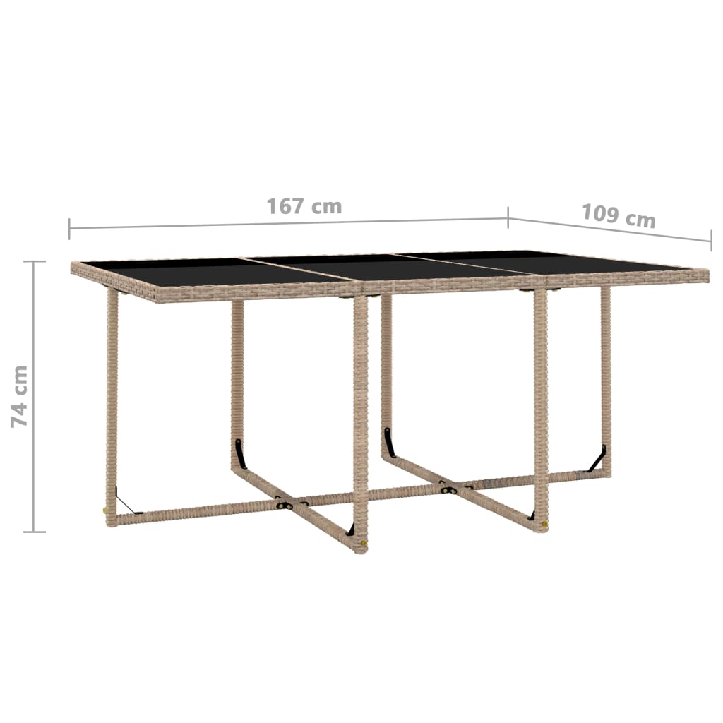 Salon de jardin avec coussins 11 pcs Résine tressée Beige