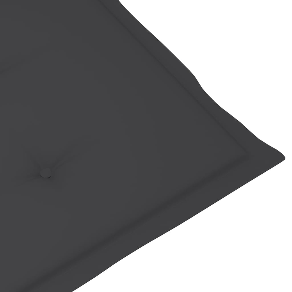 Coussin de chaise de jardin 2 pcs Anthracite 120 x 50 x 3 cm
