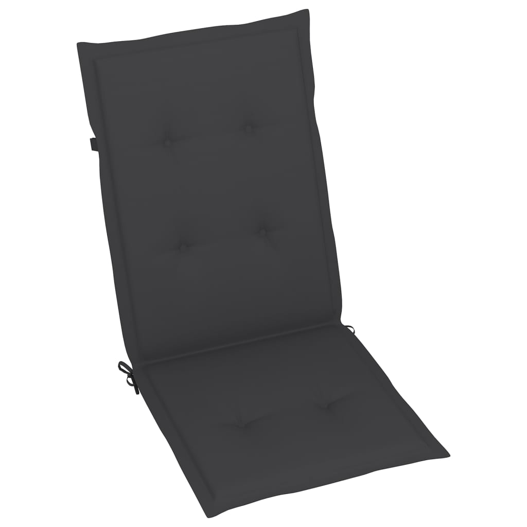Coussin de chaise de jardin 4 pcs Anthracite 120 x 50 x 3 cm