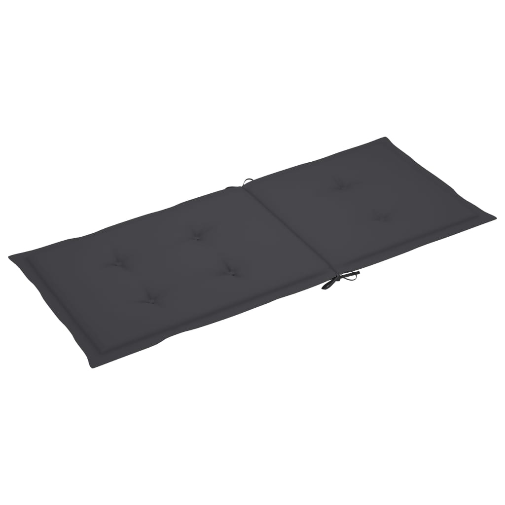 Coussin de chaise de jardin 4 pcs Anthracite 120 x 50 x 3 cm