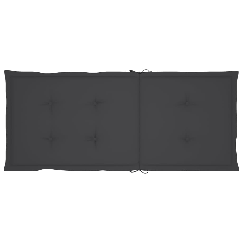 Coussin de chaise de jardin 4 pcs Anthracite 120 x 50 x 3 cm