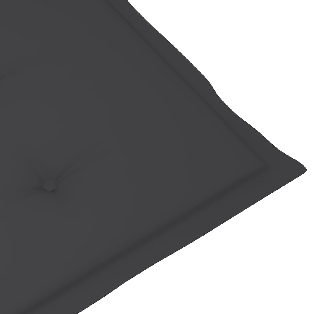 Coussin de chaise de jardin 4 pcs Anthracite 120 x 50 x 3 cm