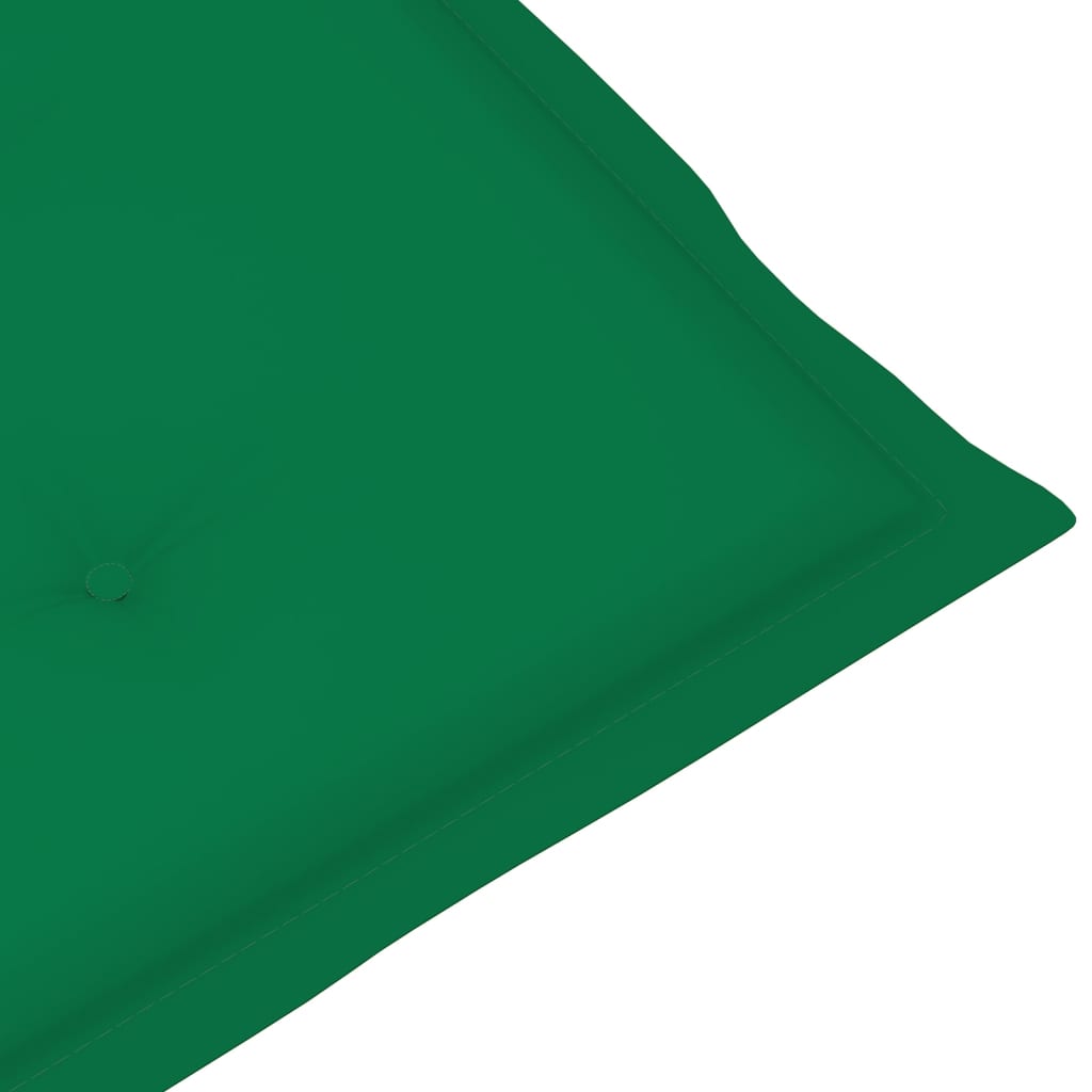 Coussin de chaise de jardin 2 pcs Vert 120 x 50 x 3 cm