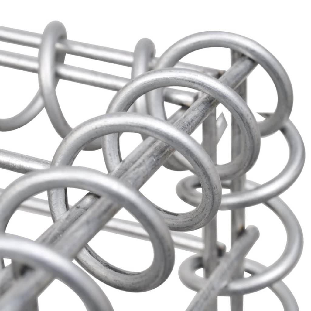 Lit surélevé à gabion Acier 270x90x100 cm