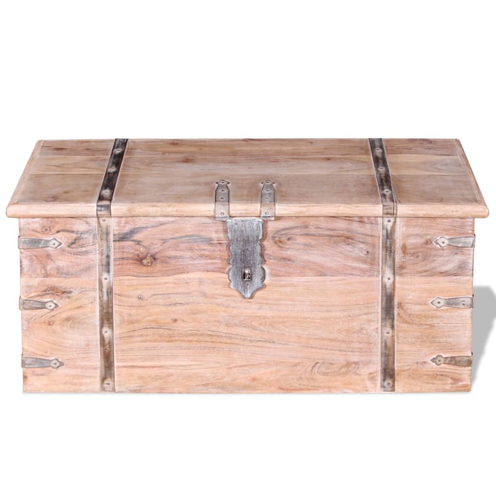 Ensemble de deux coffres de rangement Bois d'Acacia