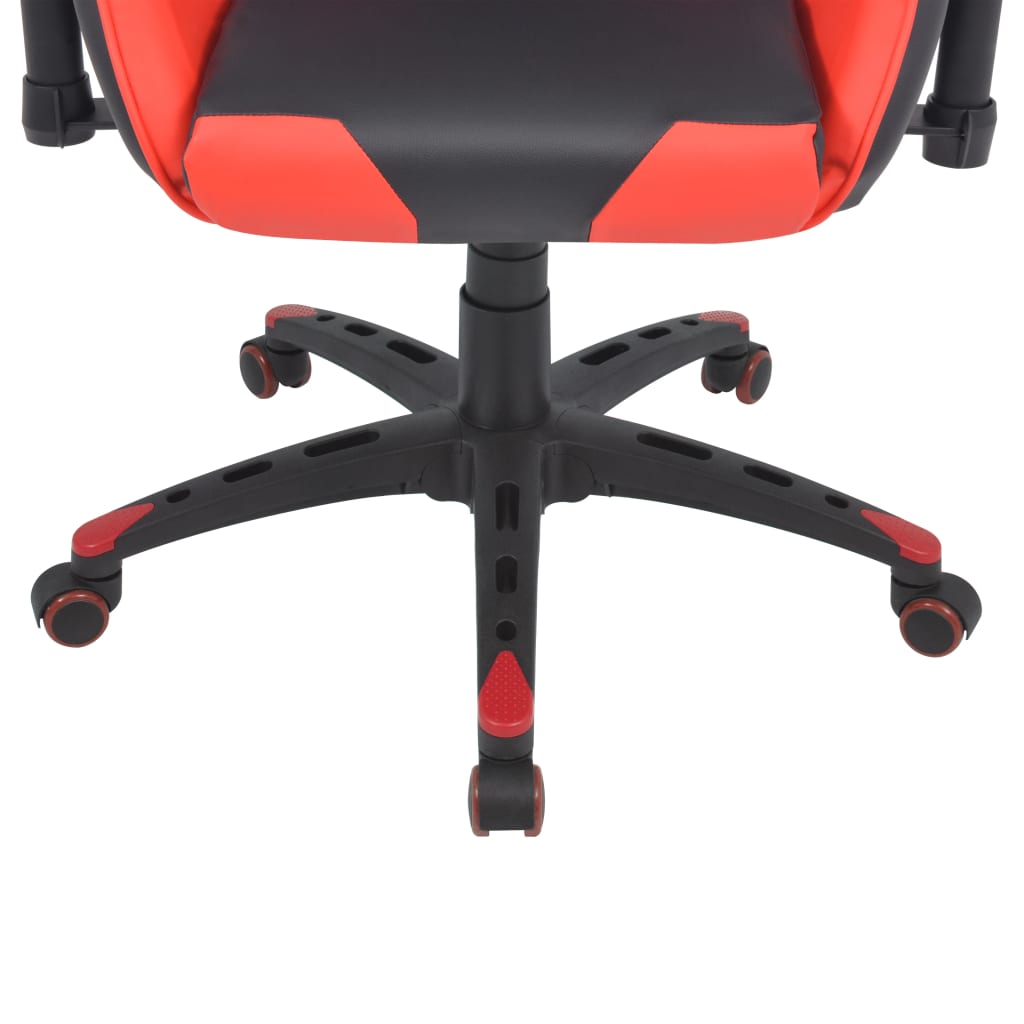 Chaise de bureau inclinable Cuir artificiel Rouge