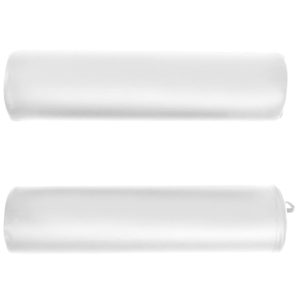 Table de massage pliable 4 cm d'épaisseur et 2 traversins Blanc