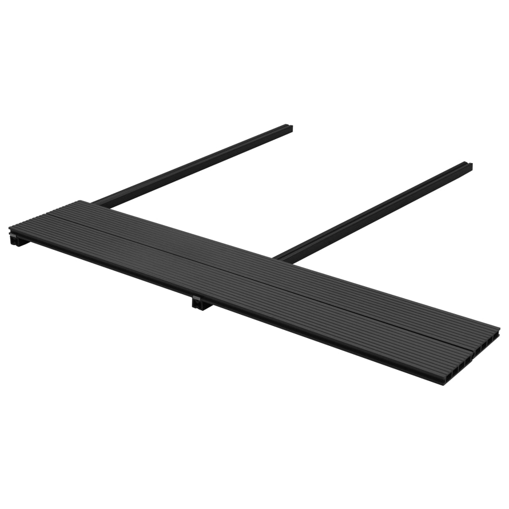 Panneaux de terrasse WPC avec accessoires 10m² 2,2m Anthracite