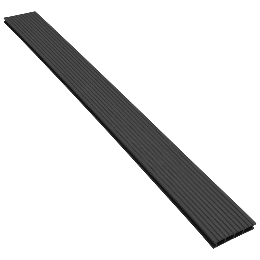 Panneaux de terrasse WPC avec accessoires 26m² 2,2m Anthracite