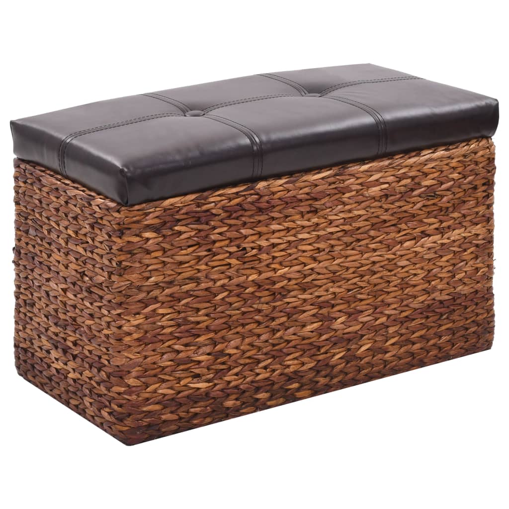 Banc avec 2 poufs Jacinthe d'eau Marron et noir