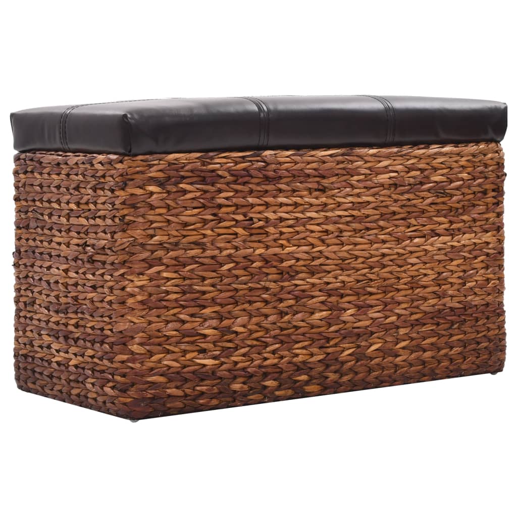 Banc avec 2 poufs Jacinthe d'eau Marron et noir