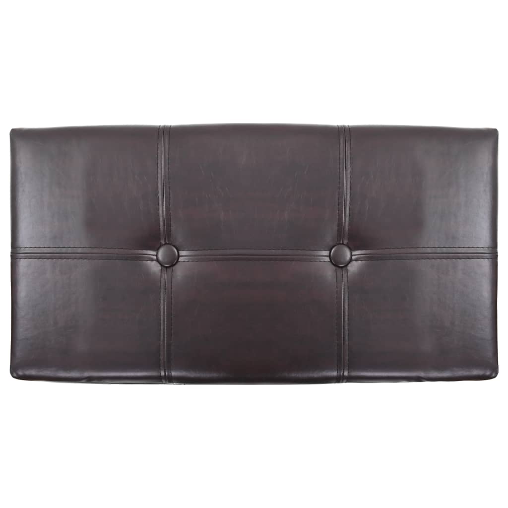 Banc avec 2 poufs Jacinthe d'eau Marron et noir