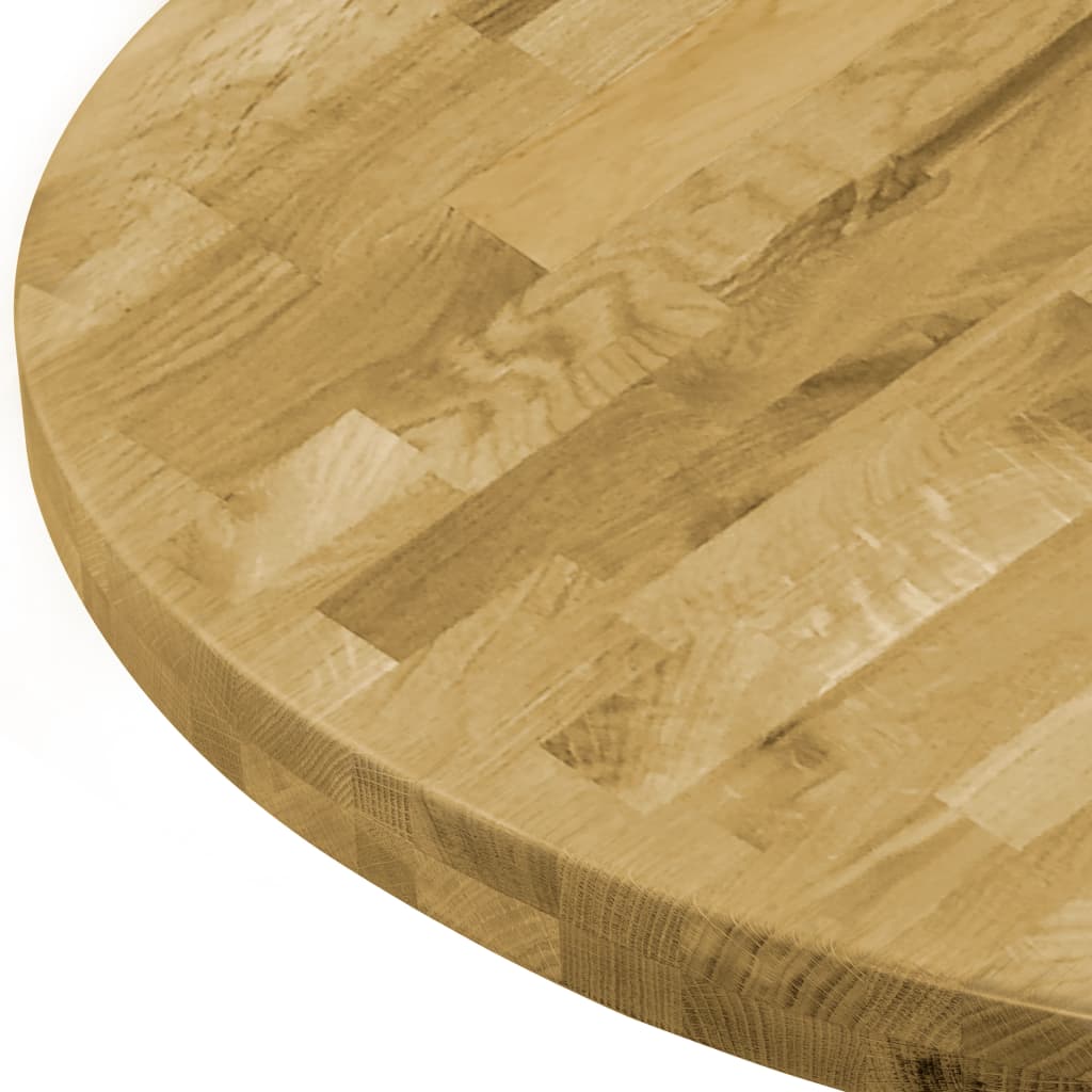 Dessus de table Bois de chêne massif Rond 44 mm 700 mm