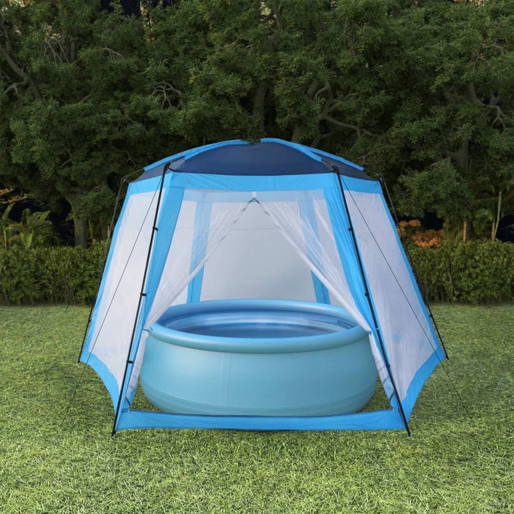 Tente de piscine Tissu 500x433x250 cm Bleu