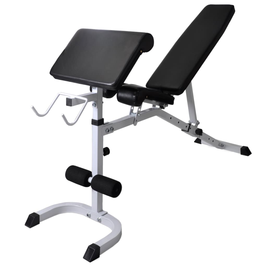 Banc d'entraînement et support de poids jeu d'haltères 60,5 kg