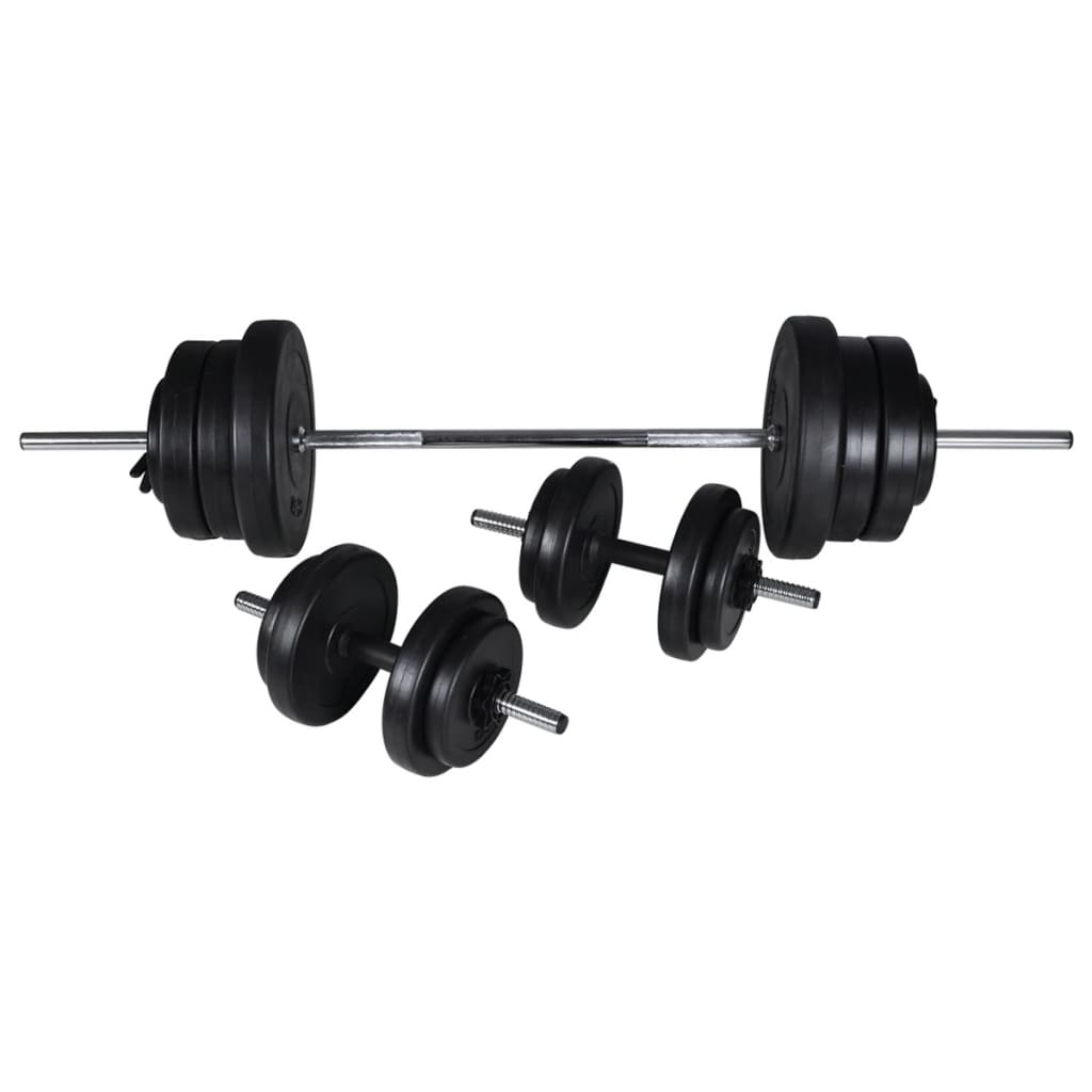 Banc d'entraînement et support de poids jeu d'haltères 60,5 kg