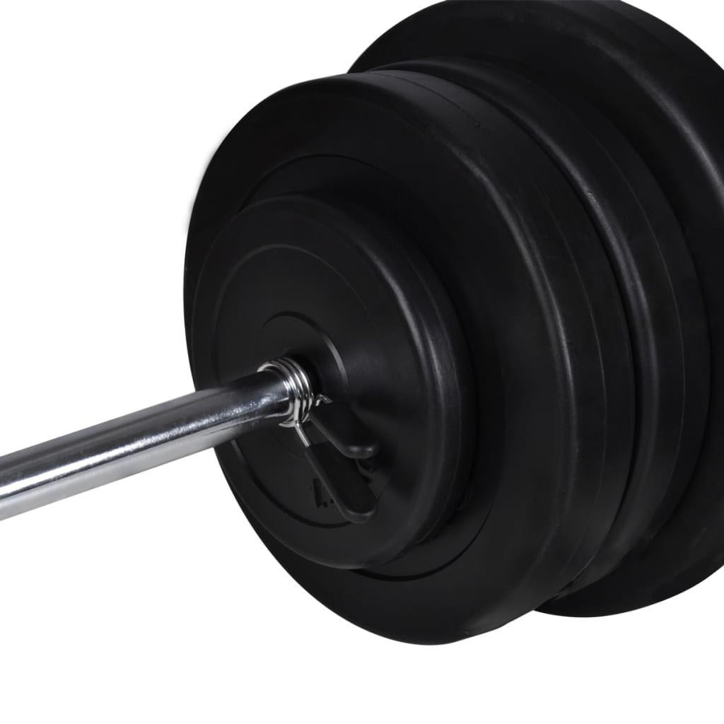 Banc d'entraînement et support de poids jeu d'haltères 60,5 kg