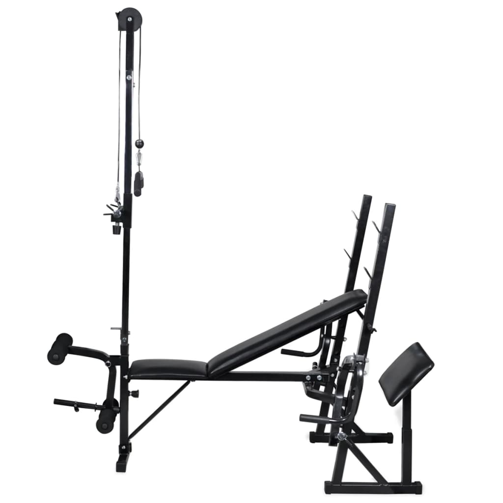 Banc d'entraînement avec support de poids jeu d'haltères 30,5kg