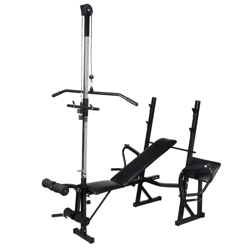 Banc d'entraînement avec support de poids jeu d'haltères 30,5kg