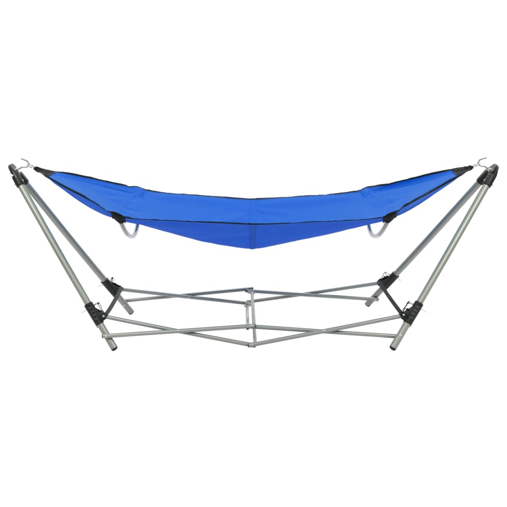 Hamac avec support pliable Bleu