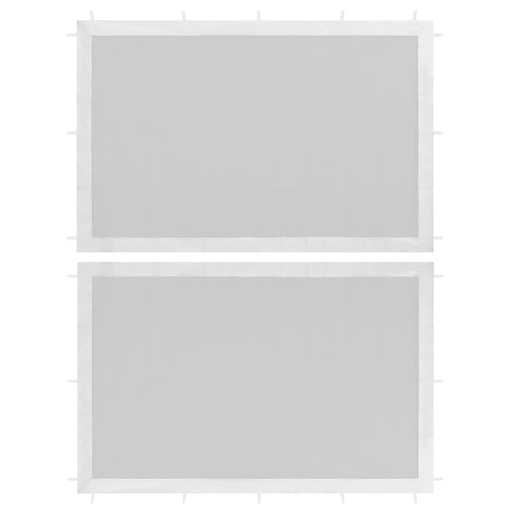 Paroi de tente de réception 2 pcs Maille Blanc