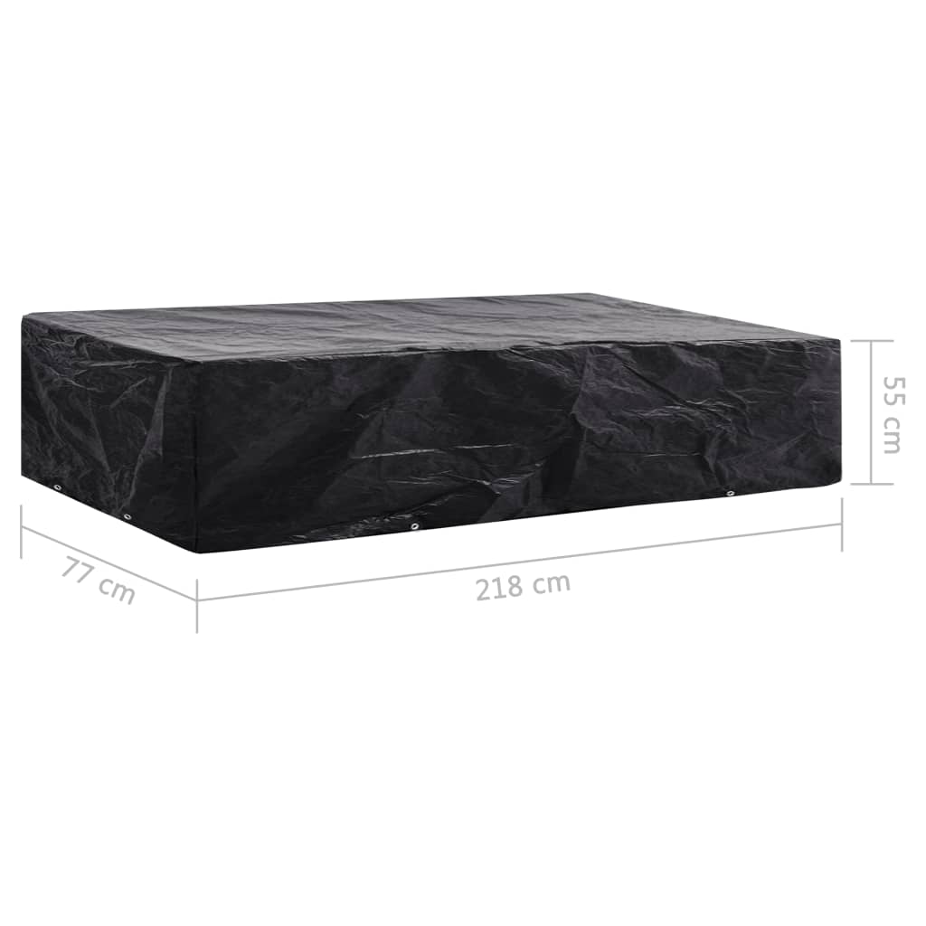 Housse de chaise de jardin 8 œillets 218 x 77 x 55 cm