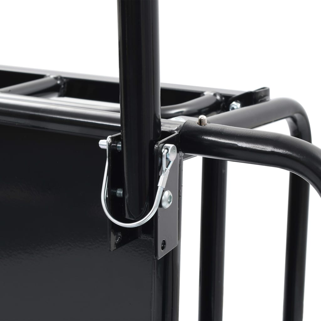 Remorque de bicyclette 130x73x48,5 cm Acier Noir