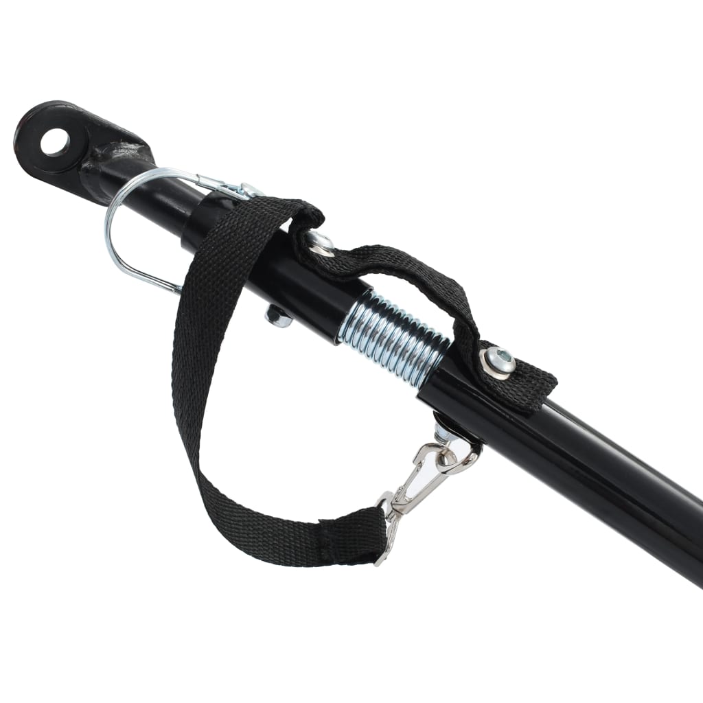 Remorque de bicyclette 130x73x48,5 cm Acier Noir