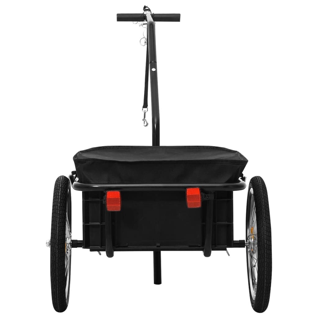 Remorque de vélo/chariot à main 155x60x83 cm Acier Noir