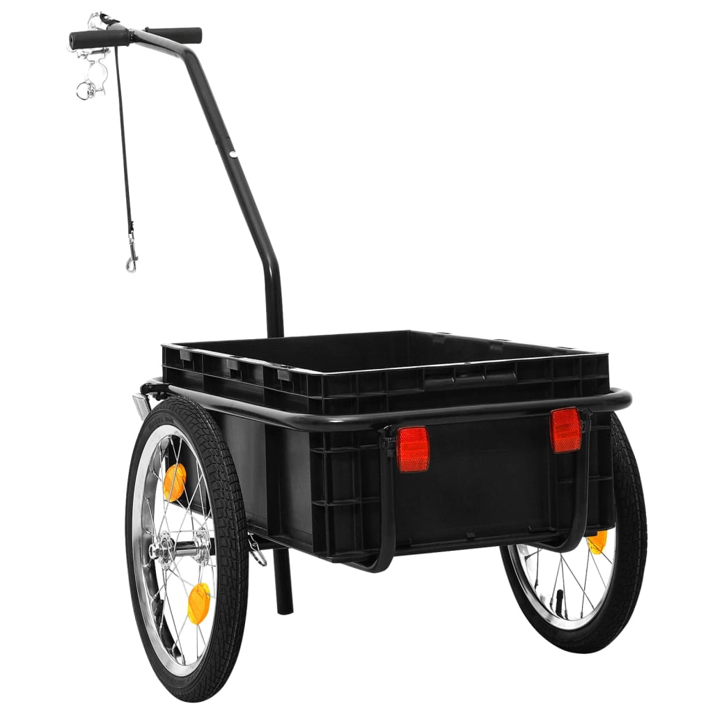 Remorque de vélo/chariot à main 155x60x83 cm Acier Bleu