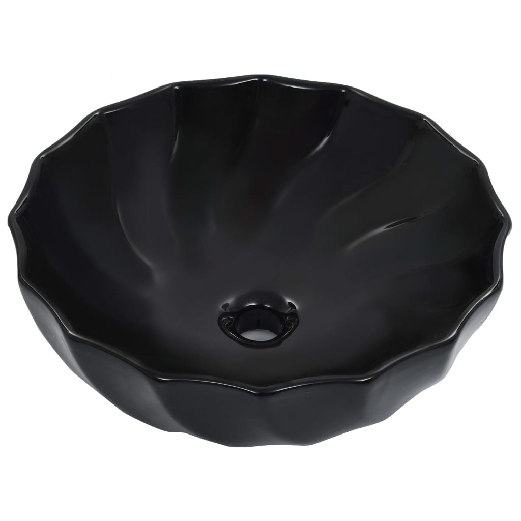 Lavabo 46x17 cm Céramique Noir