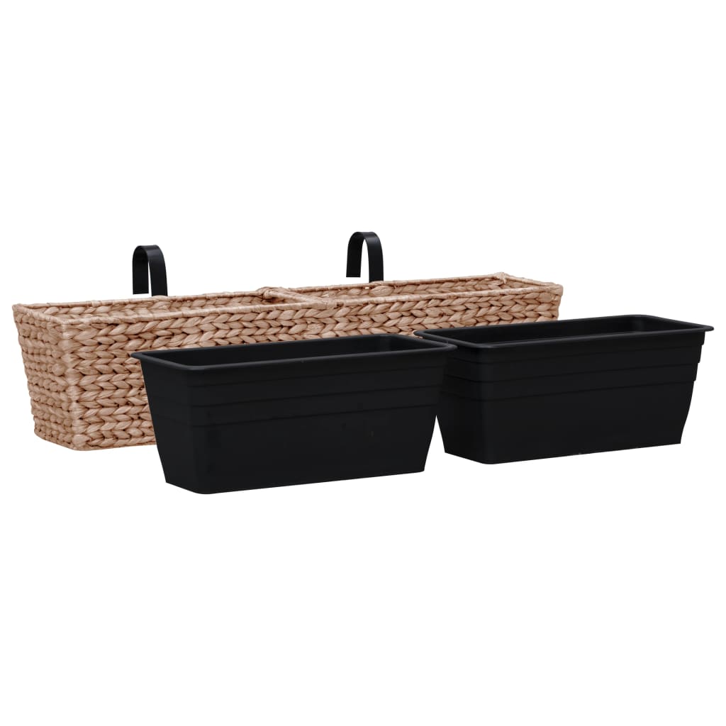 Jardinières 2 pcs Jacinthe d'eau Marron