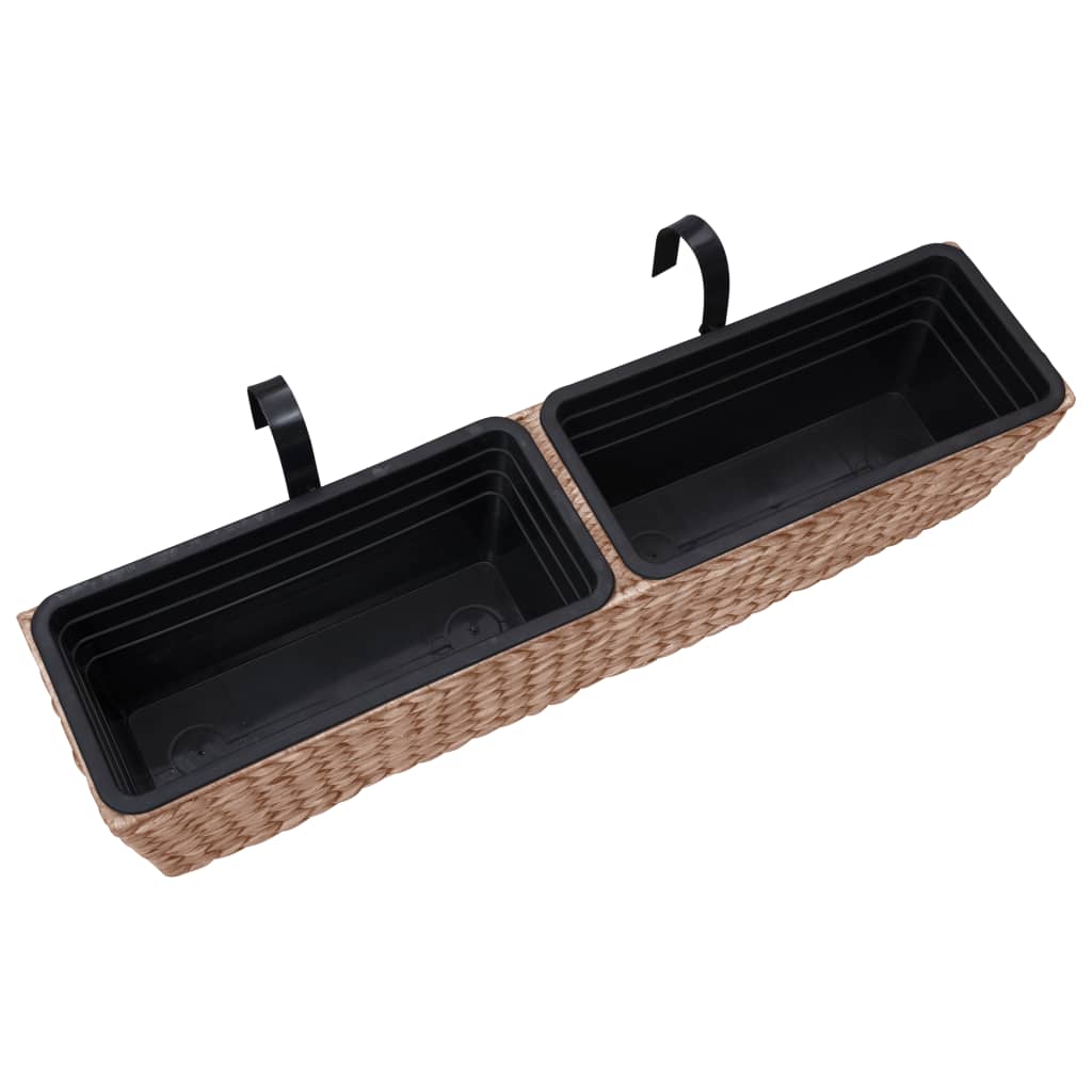 Jardinières 2 pcs Jacinthe d'eau Marron