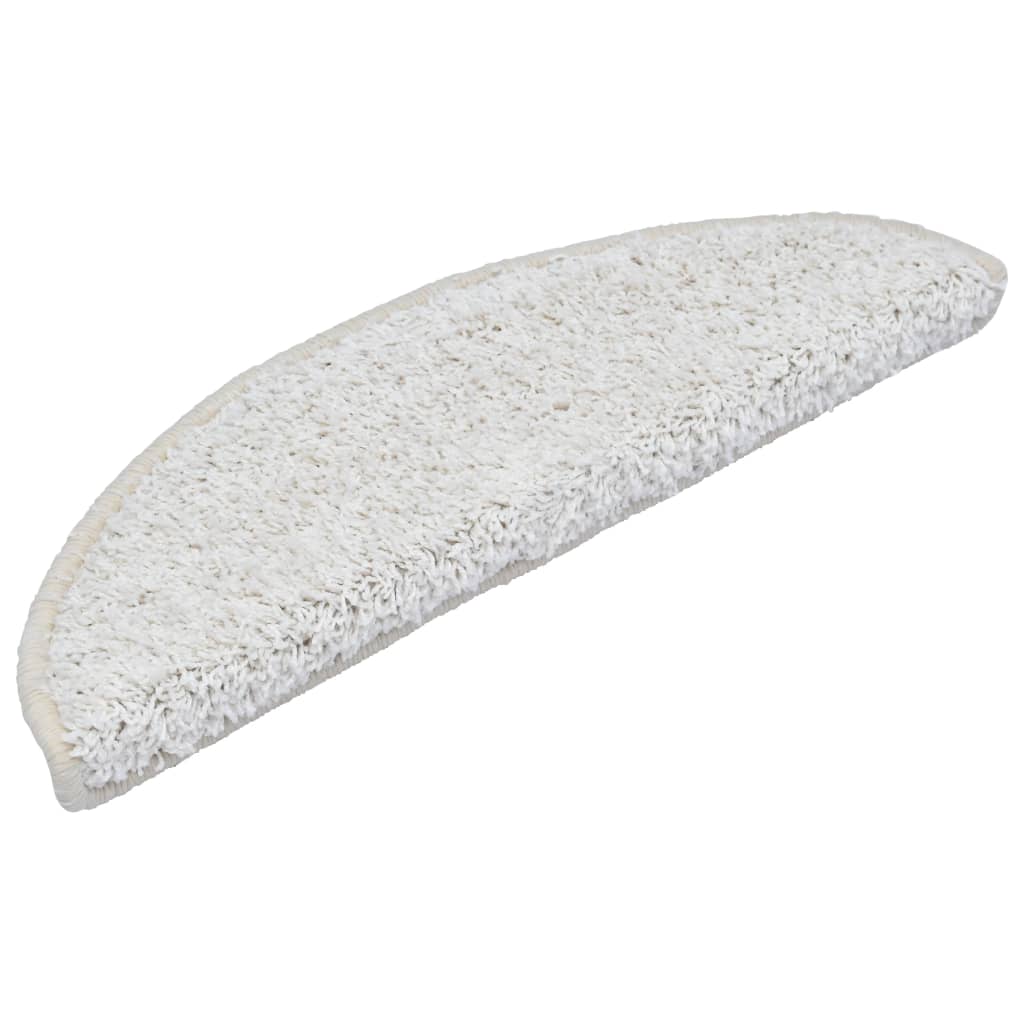 15 pcs Tapis d'escalier Blanc 56 x 20 cm