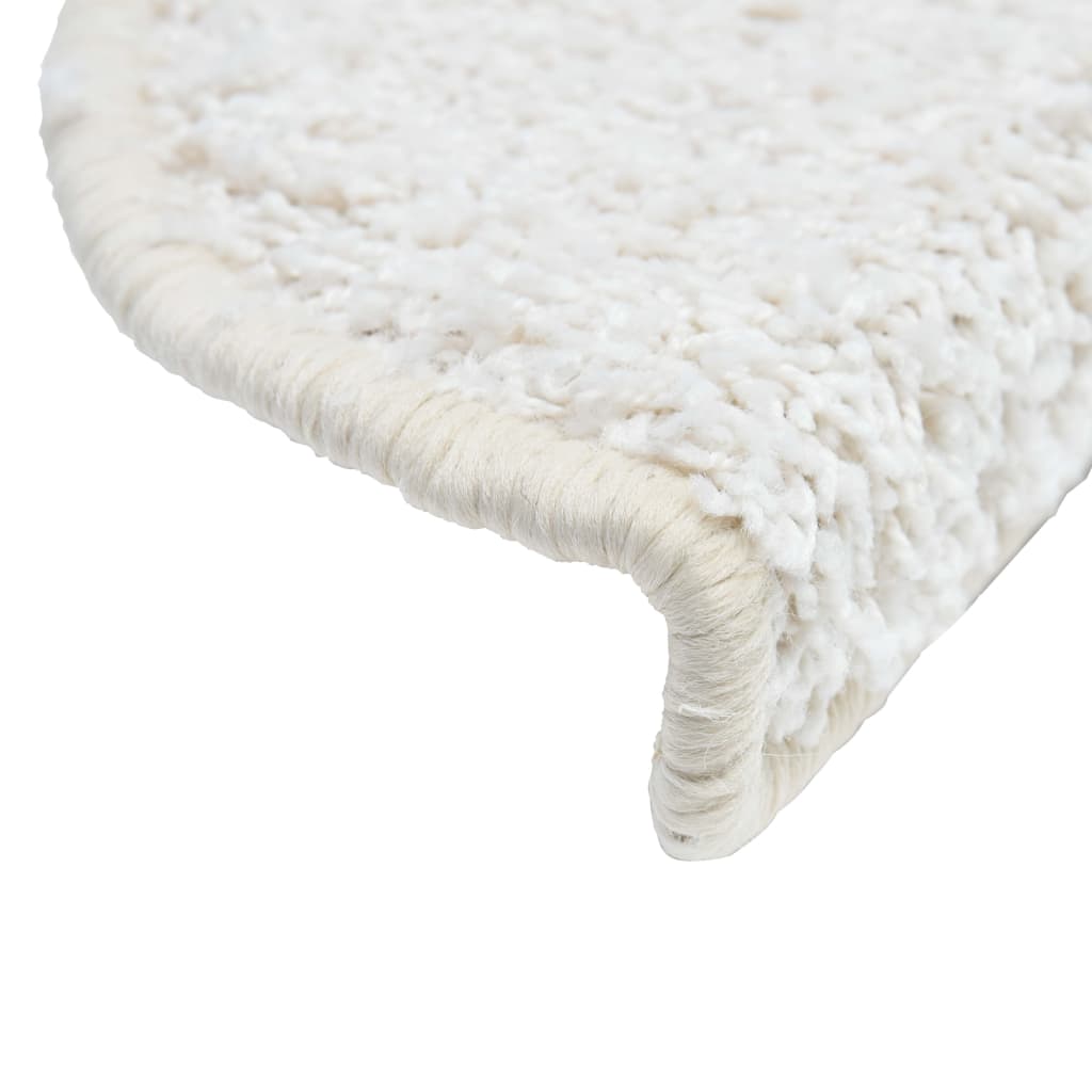15 pcs Tapis d'escalier Blanc 56 x 20 cm