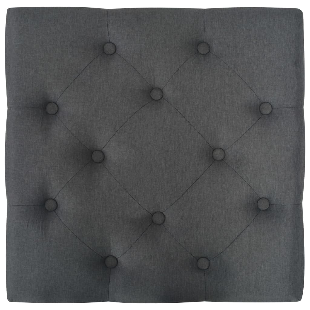 Tabouret Gris foncé 60x60x36 cm Polyester
