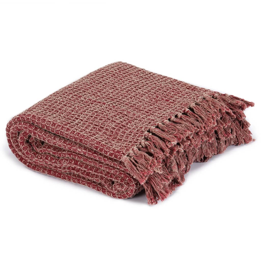 Couverture en coton 125 x 150 cm Bordeaux