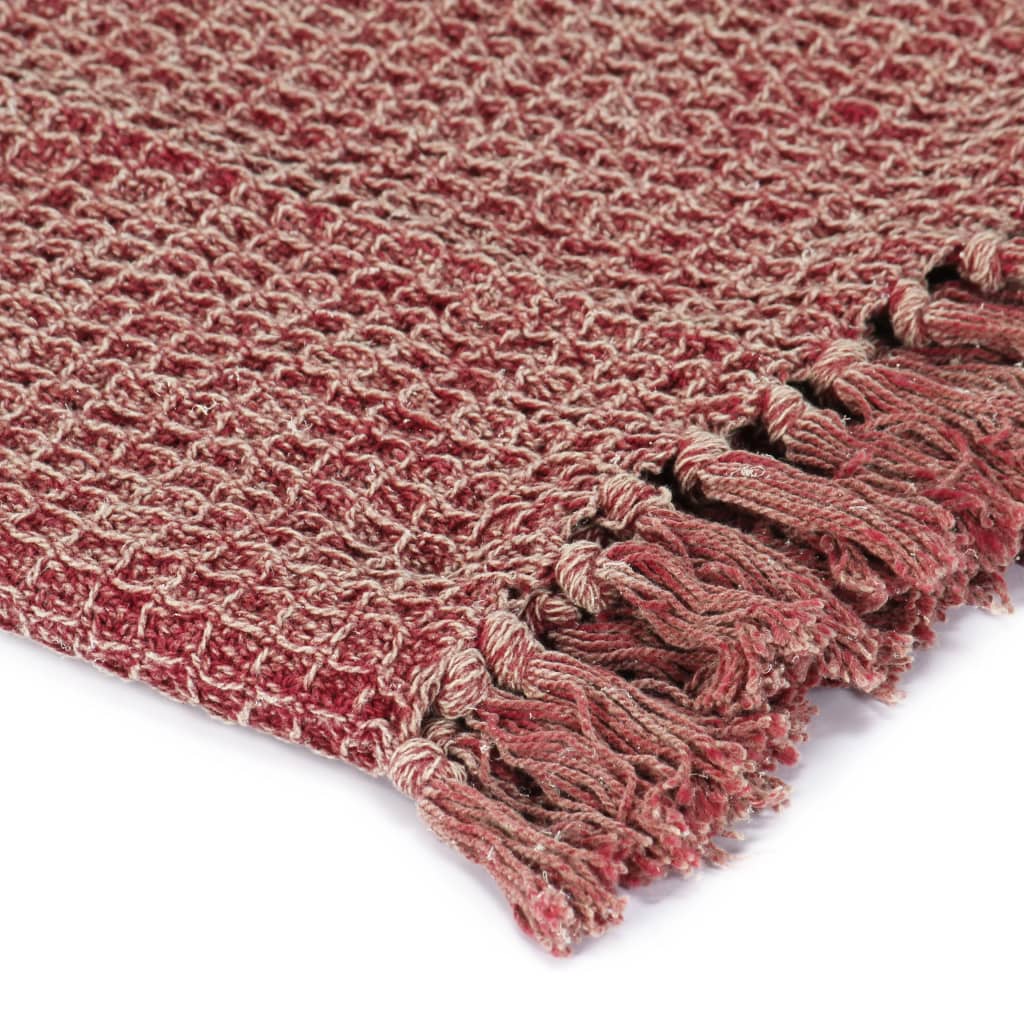 Couverture en coton 125 x 150 cm Bordeaux