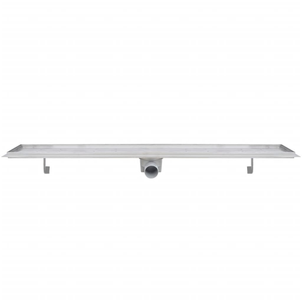 Drain de douche linéaire 2 pc 1030 x 140 mm Acier inoxydable