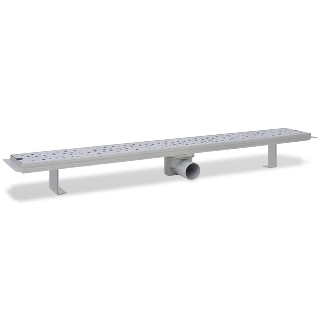 Drain de douche linéaire 2 pcs 930 x 140 mm Acier inoxydable