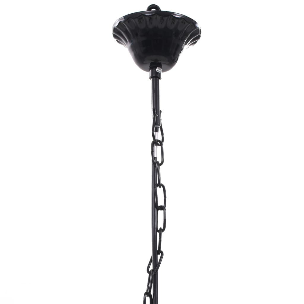 Lustre avec 5 ampoules Crystal noir