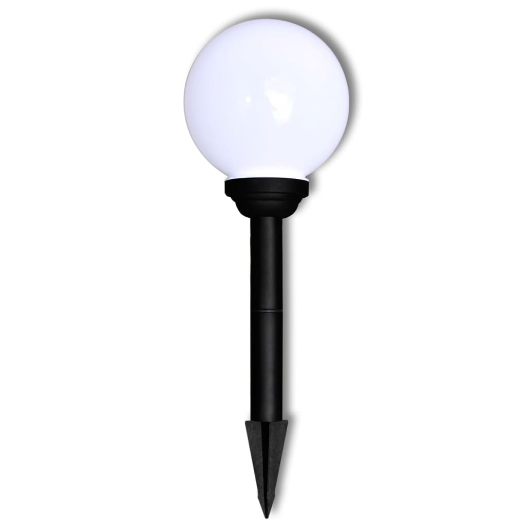 Lampes d'allée à LED 3 pcs 20 cm avec piquet de sol