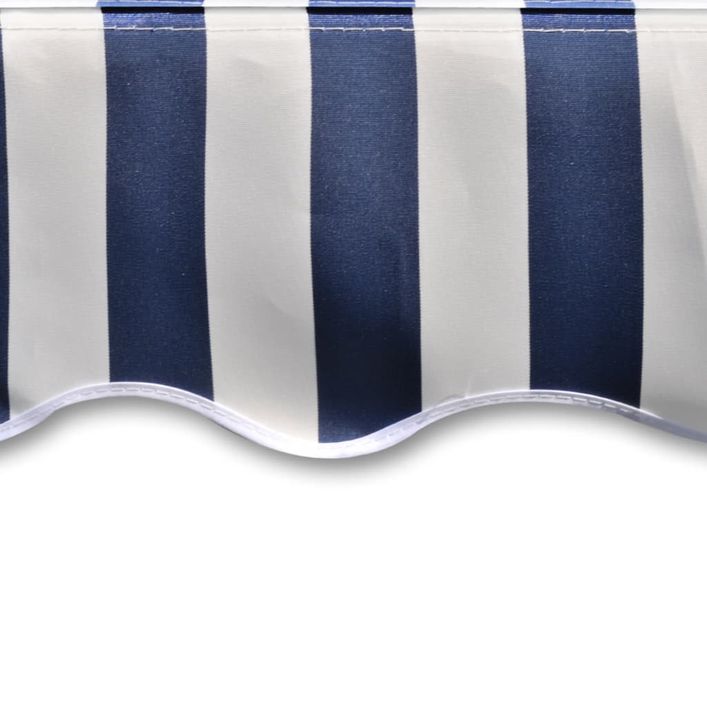 Toit d'auvent Toile Bleu et blanc 6x3 m (Cadre non inclus)