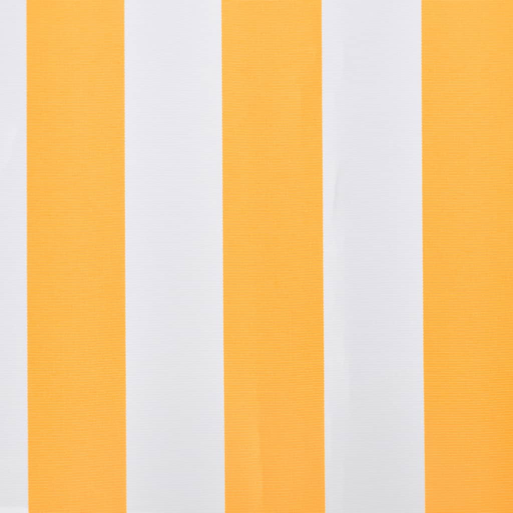 Tissu d'auvent Jaune tournesol et blanc 6x3m (cadre non inclus)