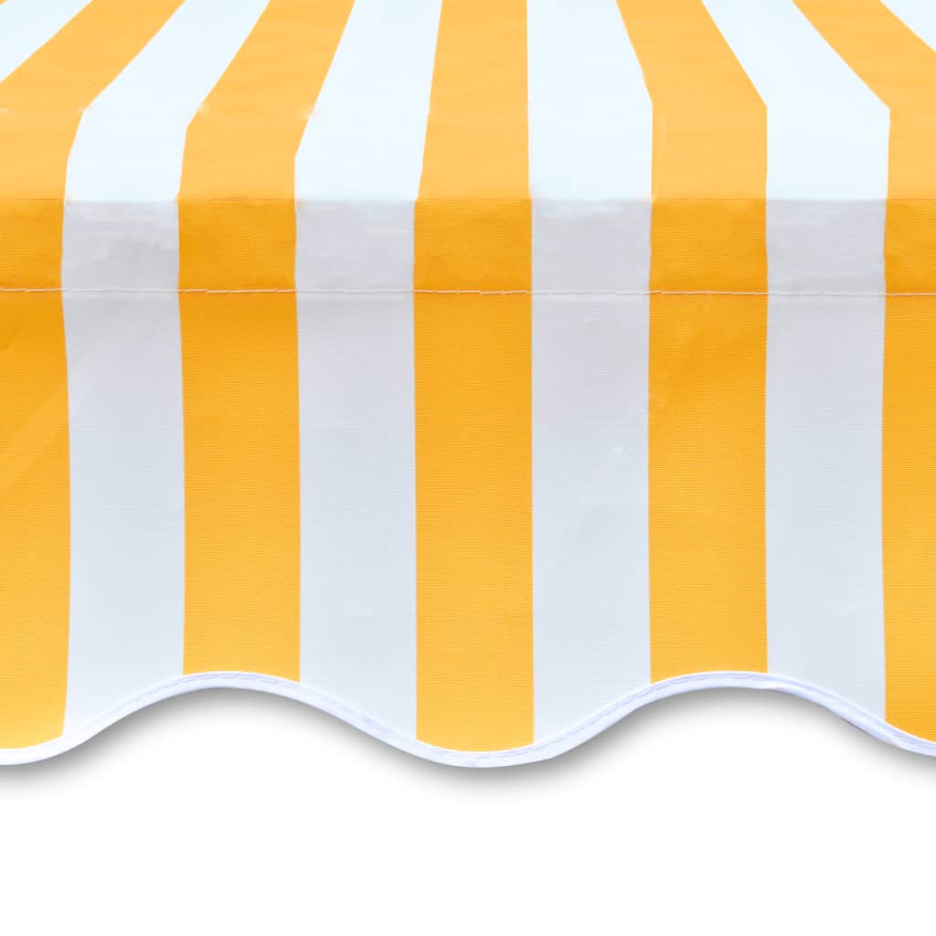 Tissu d'auvent Jaune tournesol et blanc 6x3m (cadre non inclus)