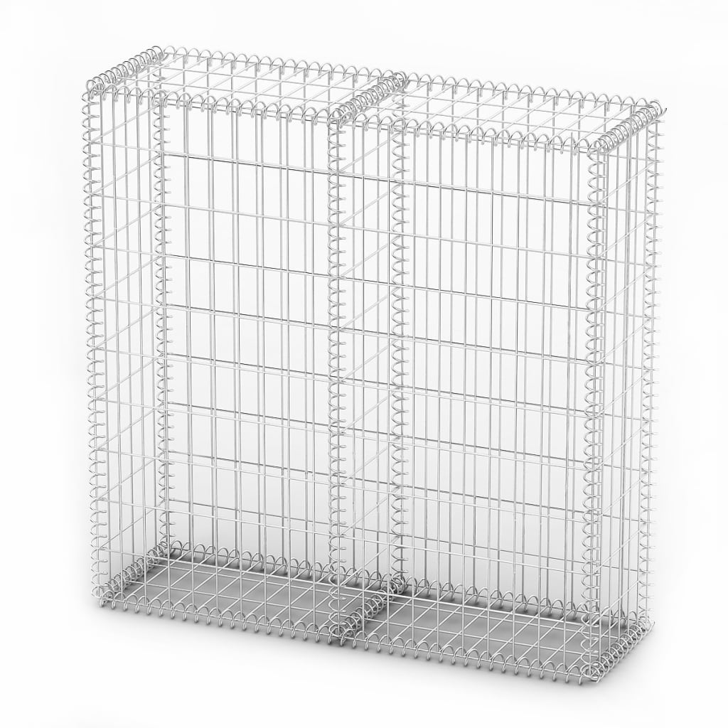 Panier de gabion avec couvercle Fil galvanisé 100 x 100 x 30 cm