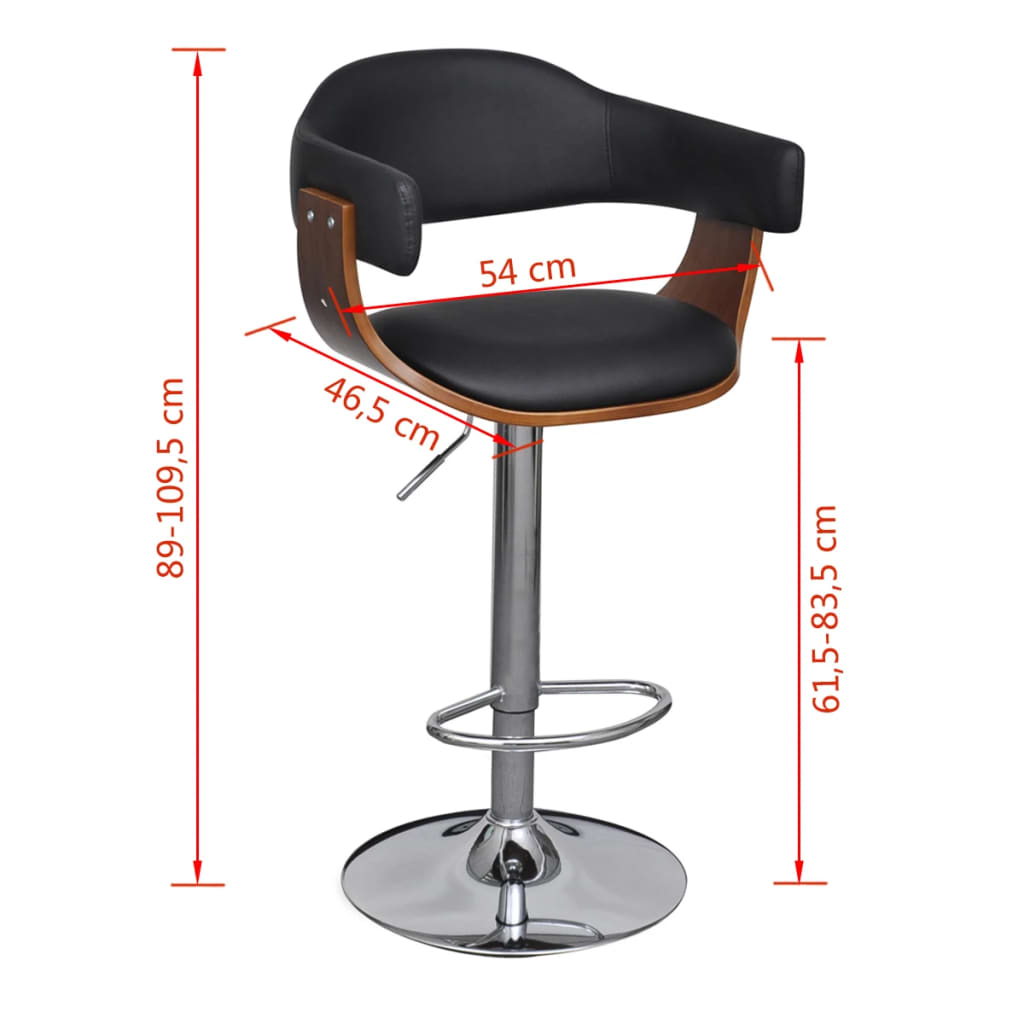Tabourets de bar 2 pcs Similicuir