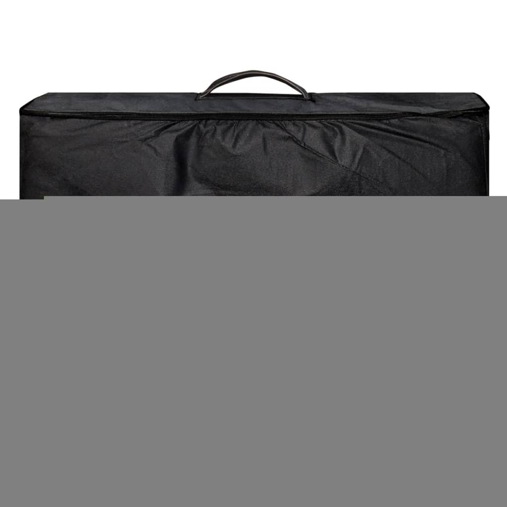 Table pliable de massage Noir 2 zones avec cadre en aluminium