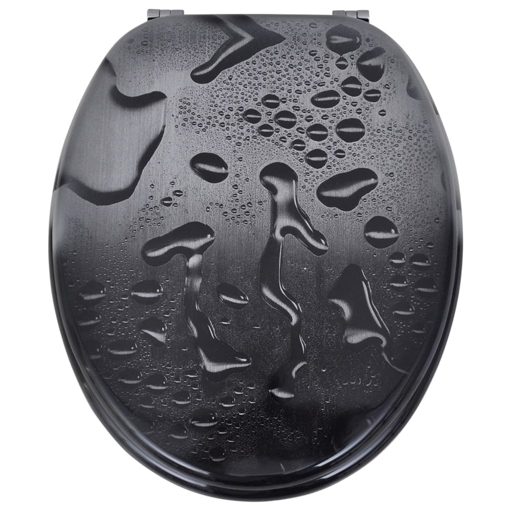 Abatant de WC avec couvercle design goutte d'eau