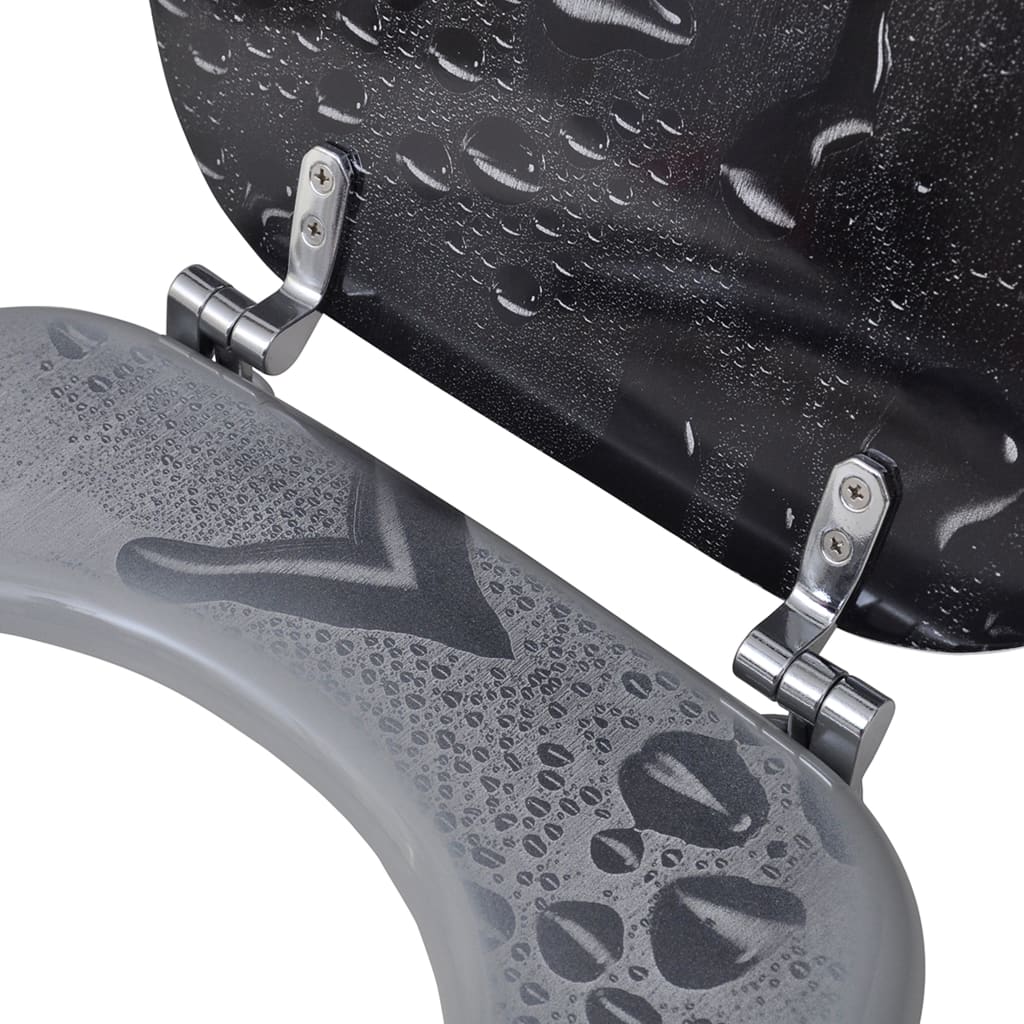 Abatant de WC avec couvercle design goutte d'eau